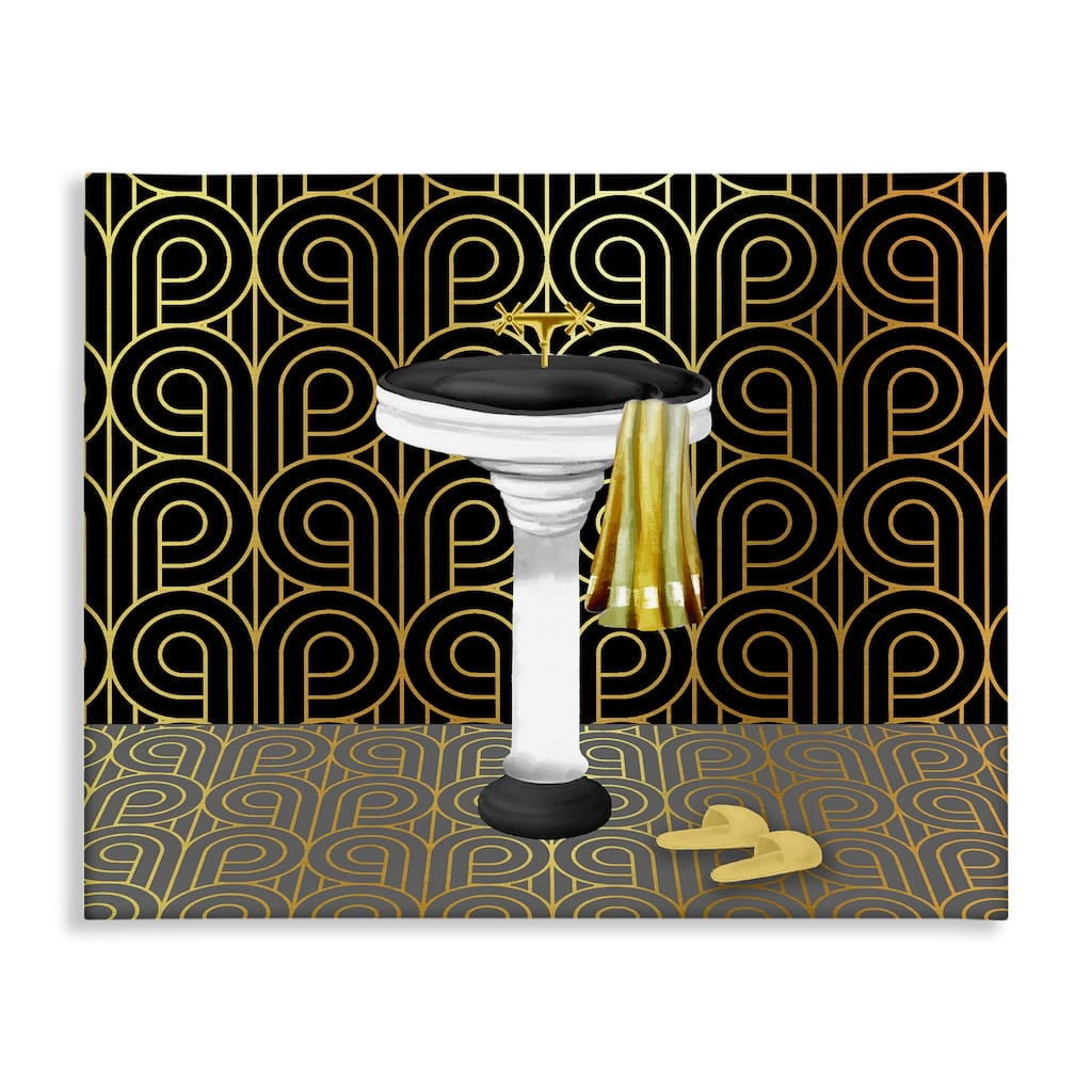 Stupell Bathroom Sink Deco Style Canvas Wall Art Design By Conrad Knutsen