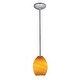 preview thumbnail 1 of 0, Access Lighting Brandy FireBird Steel Integrated LED Rod Pendant, Amber Firebird Shade