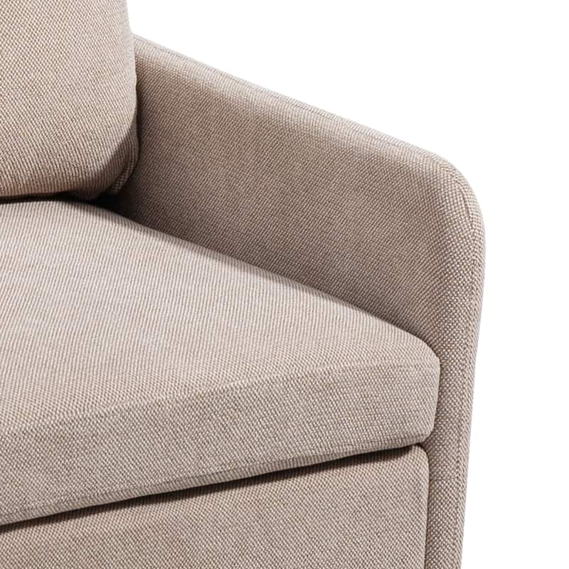Chenille Accent Chair with Metal Legs
