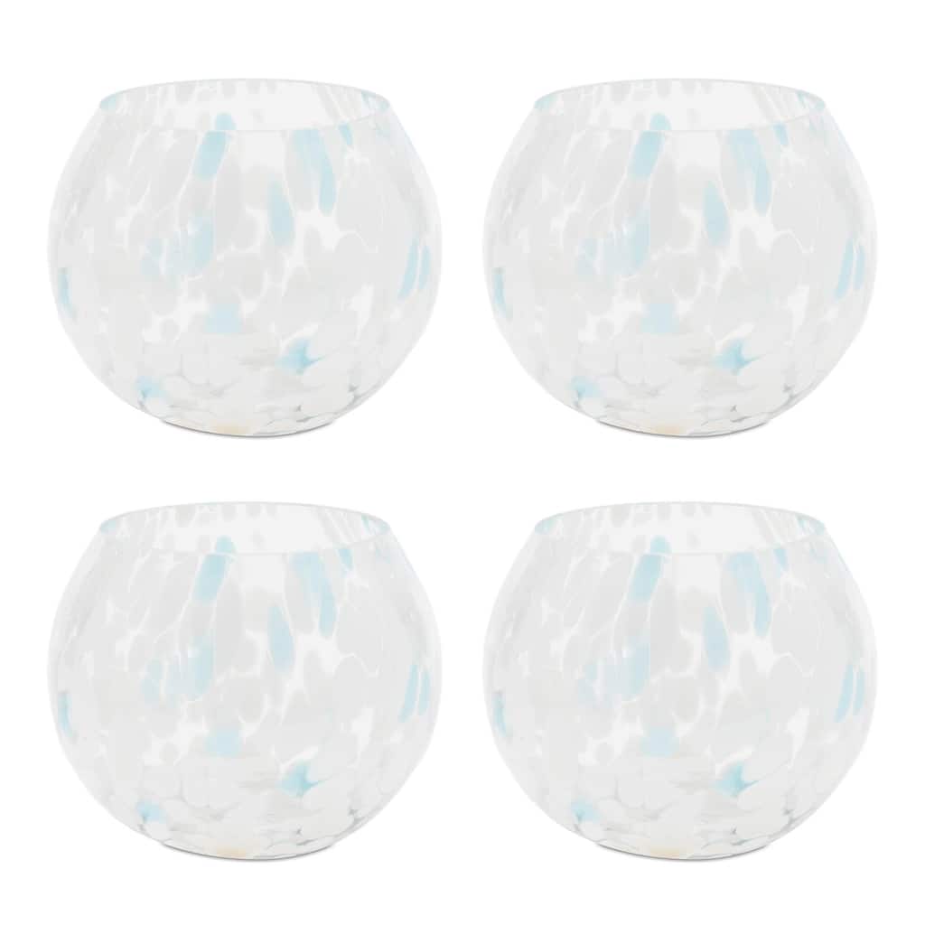 Painted Glass Candle Holder Vase (Set of 4)