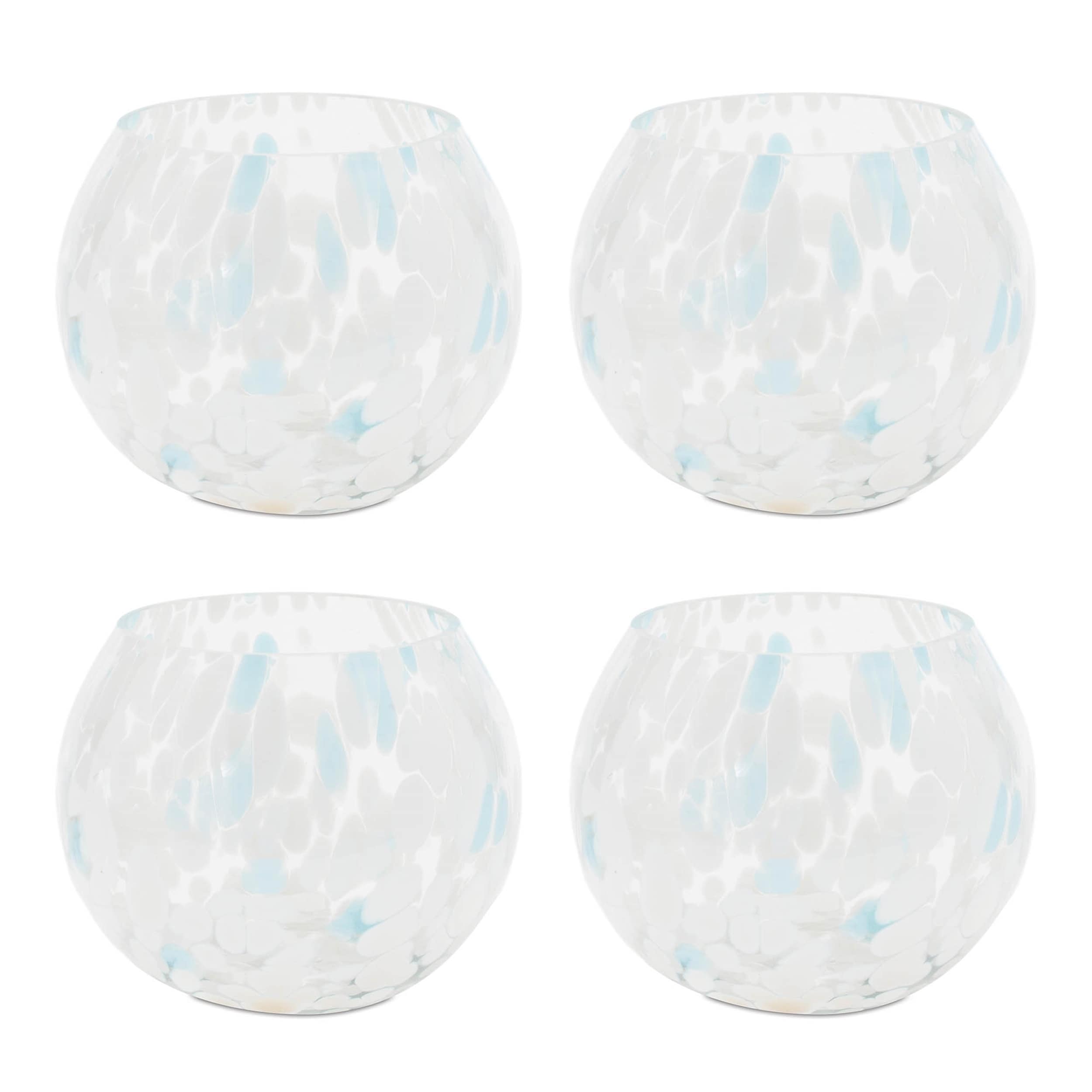 Painted Glass Candle Holder Vase (Set of 4)