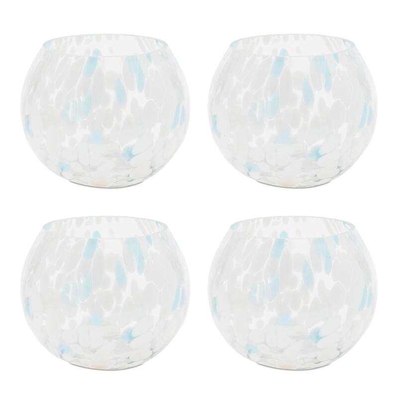 Painted Glass Candle Holder Vase (Set of 4)
