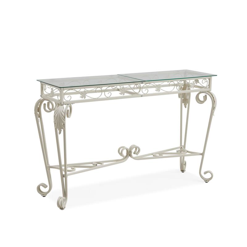 Modern Style Fancy Glass and Metal Table for Entrance