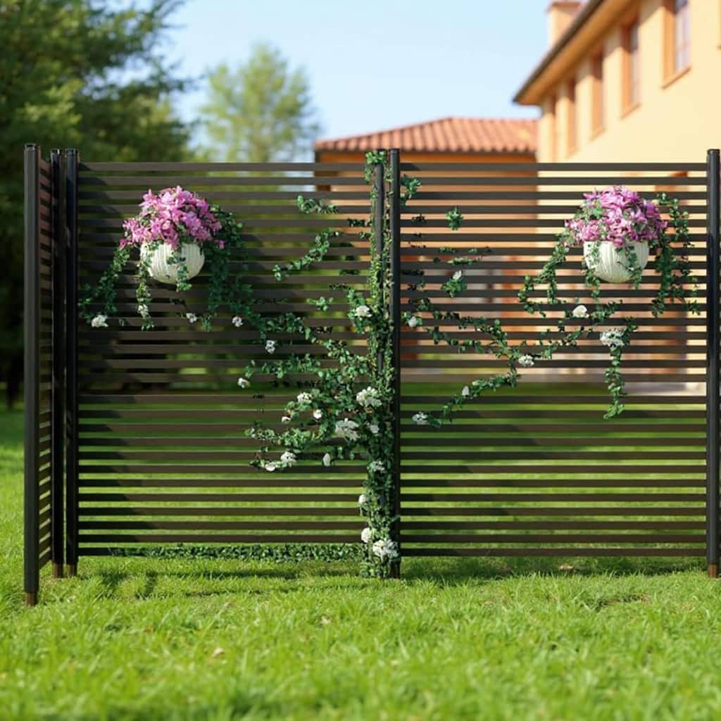 2-Panel 47x35 Inch Privacy Screen Outdoor Garden Fence, Landscape Edging for Flower Beds, Patio