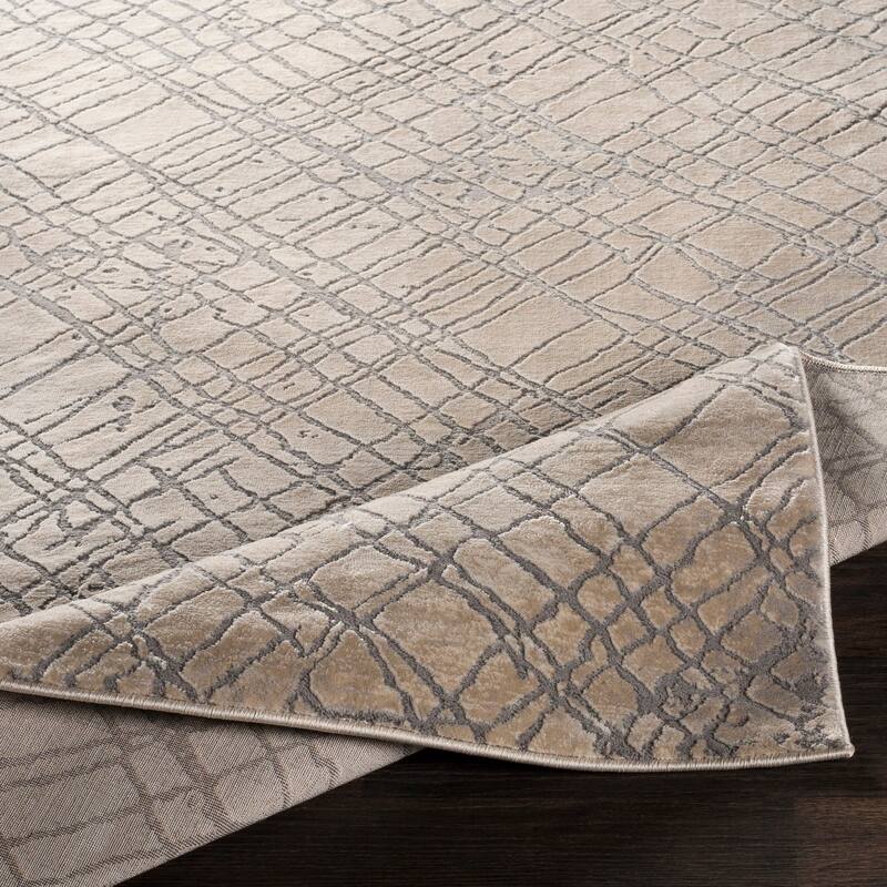 Tsering Contemporary Cream Area Rug - 8' 10" x 12' 4"