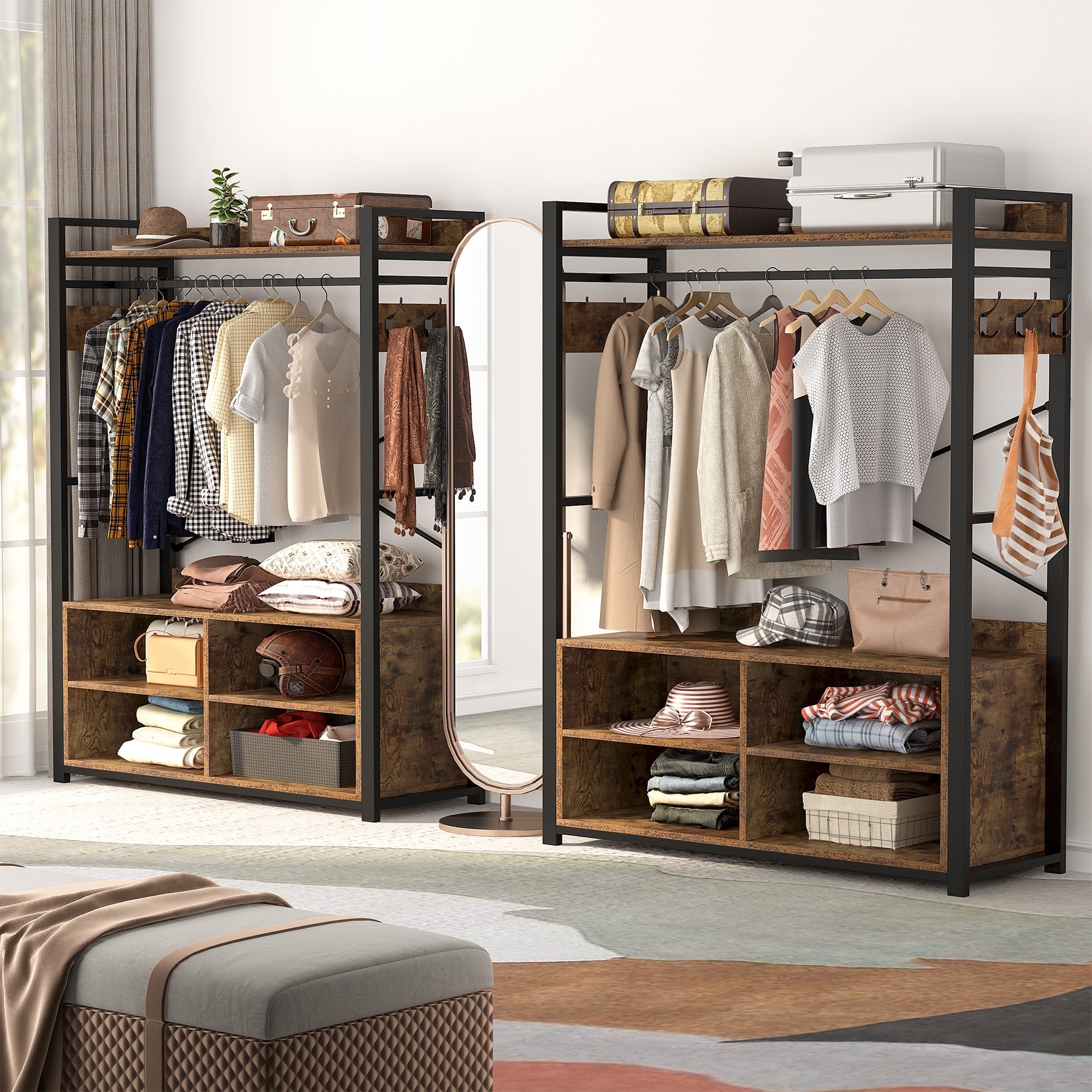 https://ak1.ostkcdn.com/images/products/is/images/direct/87d1d67c1babbcb1f74b1cff7415670530ac2692/Metal-Wood-Free-standing-Closet-Clothing-Rack-Closet-Organizer-System-with-Shelves-Clothes-Garment-Rack-Shelving-for-Bedroom.jpg