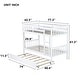 preview thumbnail 8 of 70, Twin Over Twin Rubber Wood Bunk Bed with Trundle, Convertible into 2 Twin Size Beds,with Ladder and Safety Guardrails