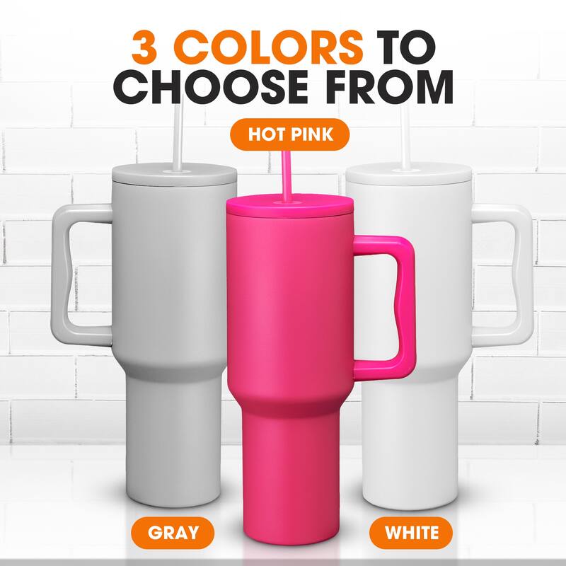 Cheer Collection Insulated Tumbler with Reusable Straw