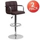 preview thumbnail 57 of 103, Quilted Vinyl Adjustable Chrome Bar Stool (Set of 2)