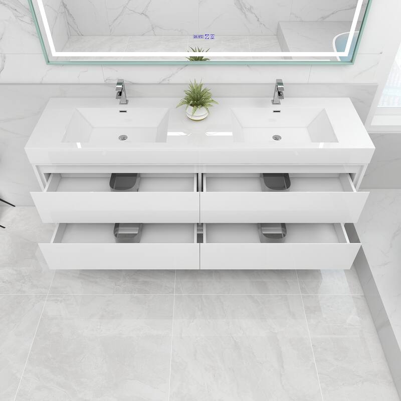 Morava 72" Floating Vanity with Double Sink - 72