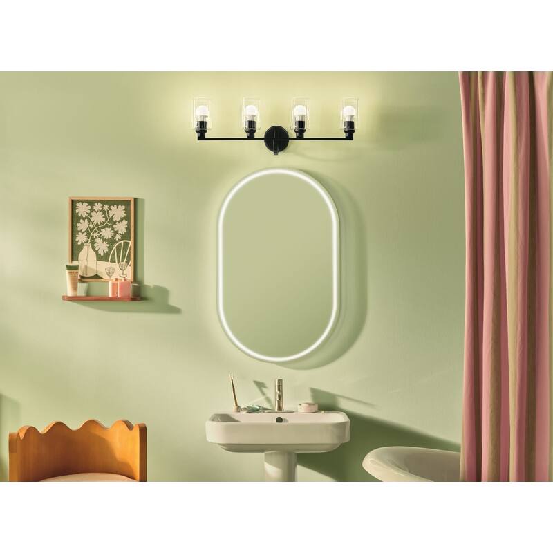 Kichler 55227FLU Gioe 4 Light 32" Wide Vanity Light with Clear Fluted