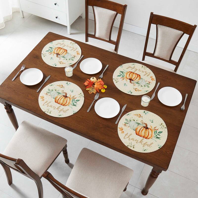 Avanti Grateful Patch Set of 4 Round Placemats
