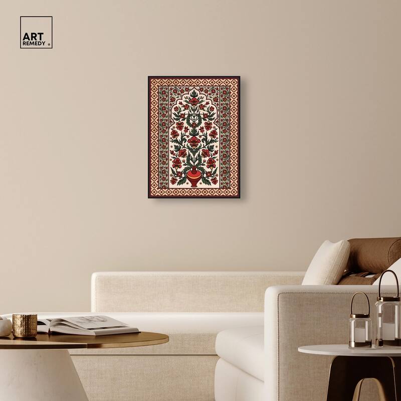 Royal Floral Mat Canvas by Art Remedy