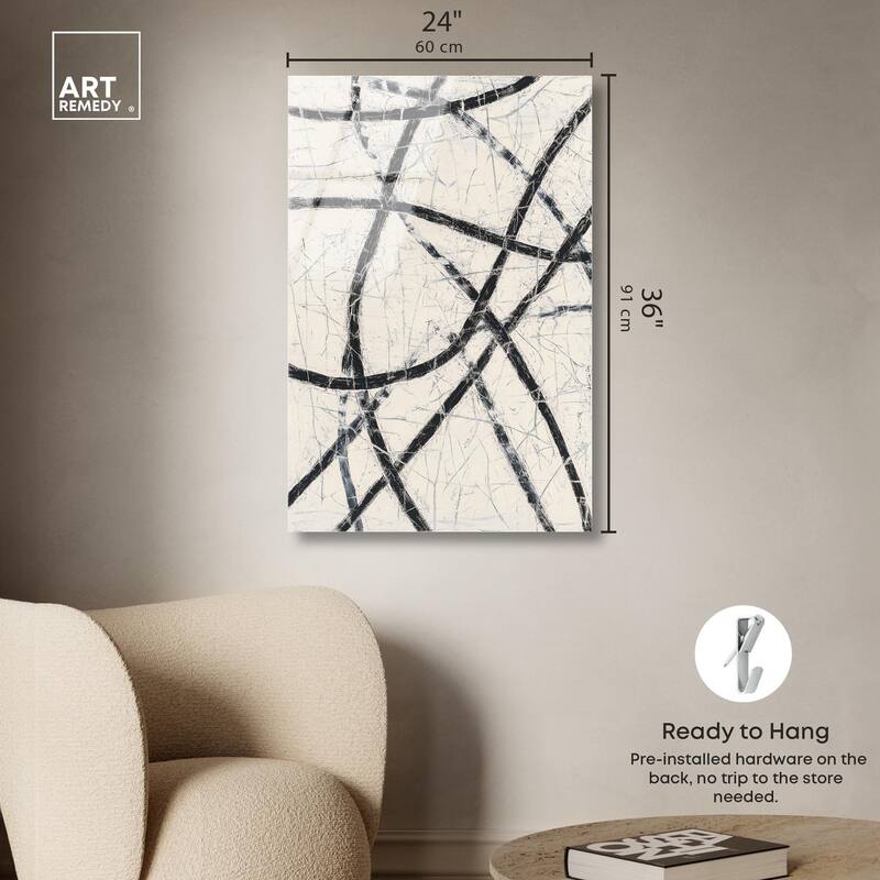 Intersecting Lines II Acrylic by Art Remedy, Ready to Hang