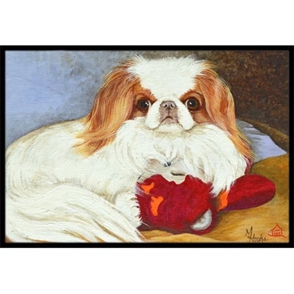 Carolines Treasures MH1049JMAT Japanese Chin Pink Gorilla Indoor & Outdoor Mat 24 x 36 in.