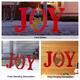 Glitzhome Christmas Metal "JOY" Sign Yard Stake or Wall Decor or Standing Decor