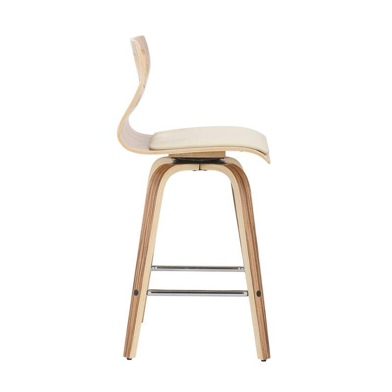 Carson Carrington Sala Counter Stool with Chrome Footrest (Set of 2)