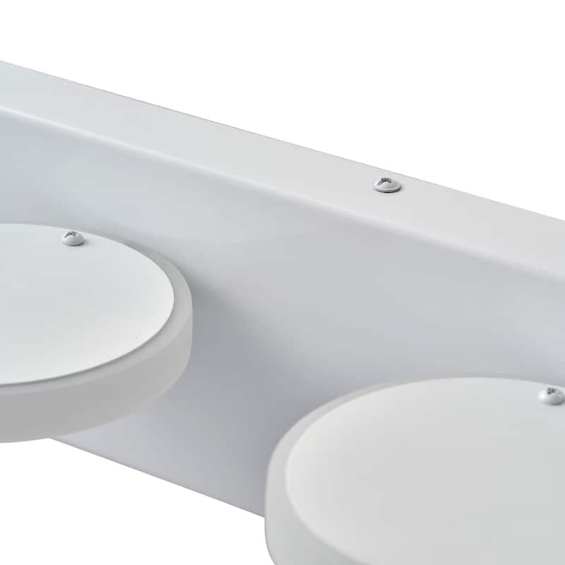 Dimmable 4-Light Round LED Elegant Vanity Lighting Fixture for Bathroom Mirror