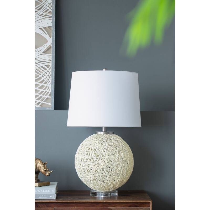Table Lamp with Beige Paper Base