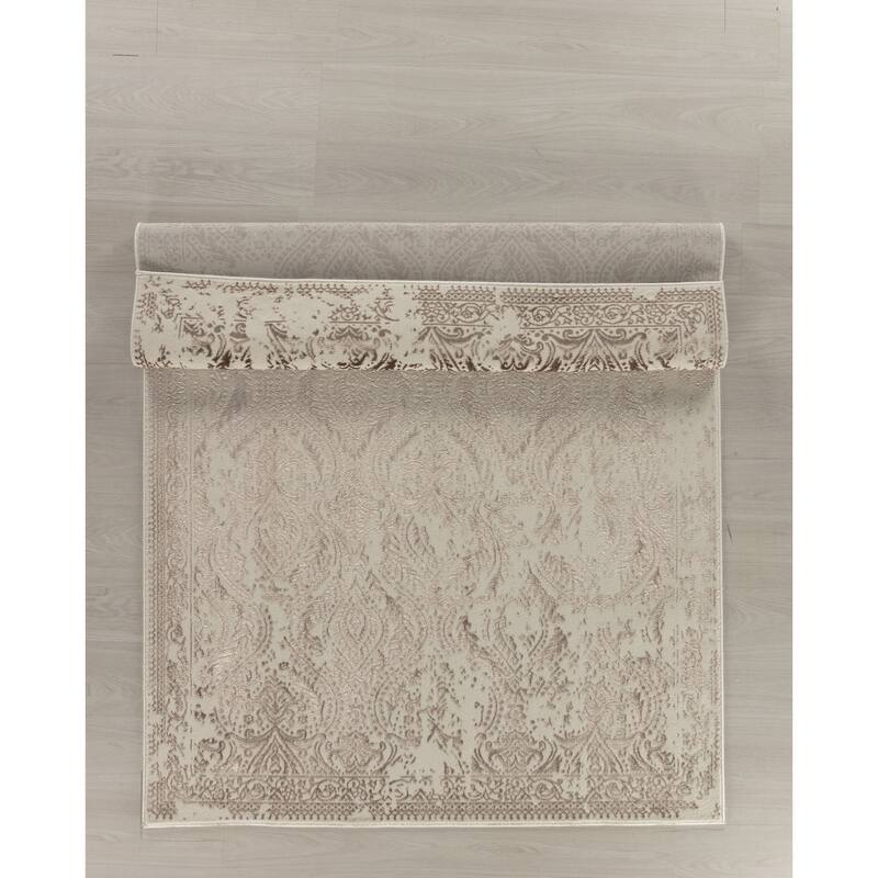 Maz Collection Distressed Abstract Area Rug