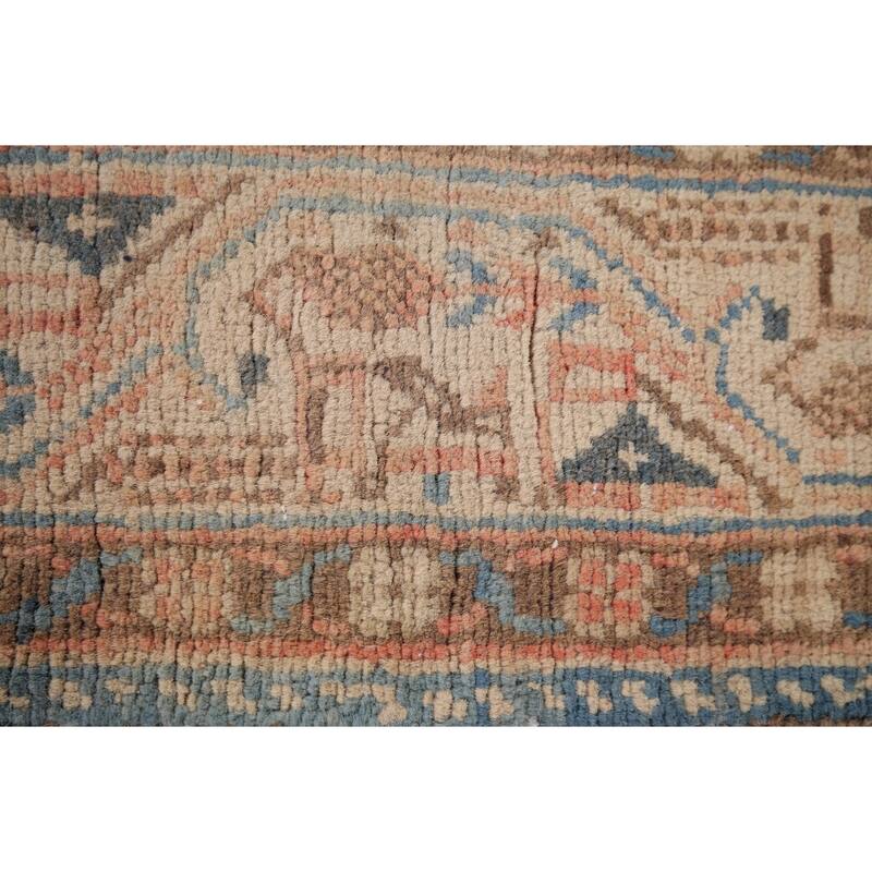 Distressed Botemir Persian Vintage Runner Rug Hand-Knotted Wool Carpet - 2'9" x 9'9"