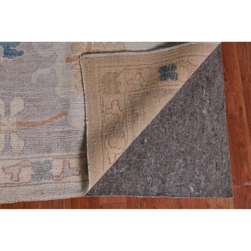 Hand Knotted Oriental 100% Wool Carpet Transitional All-Over Beige & Ivories Oushak Area Rug - 14' 9'' X 12' 6''