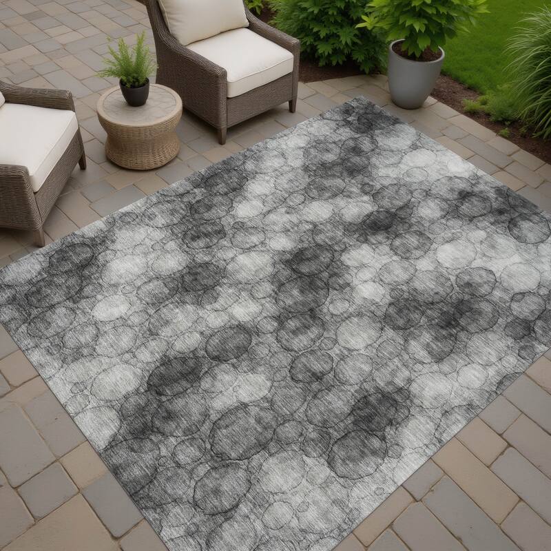 Machine Washable Indoor/ Outdoor Modern Aby Chantille Rug