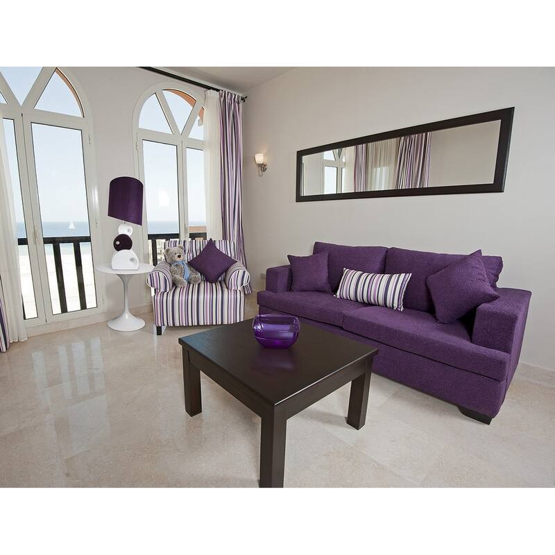 28.5 in. Purple and White Finish Table Lamp with Purple Shade, Sturdy Table Lamp for Living Rooms and Bedrooms