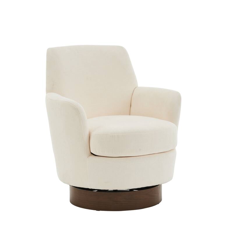 Polyester Swivel Barrel Chair