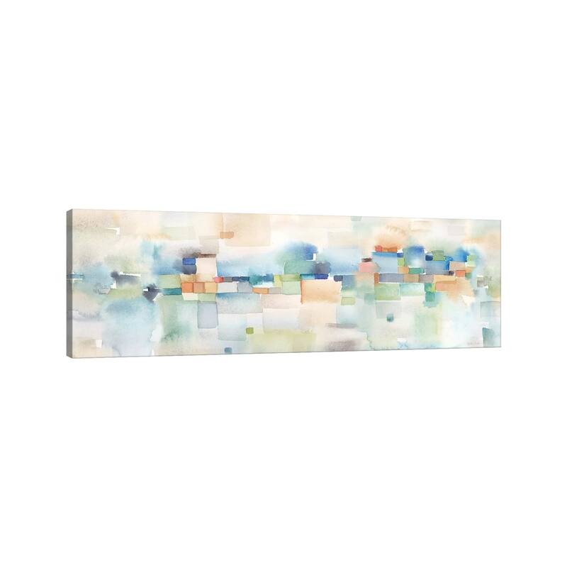 iCanvas "Teal Abstract Horizontal" by Cynthia Coulter Canvas Print