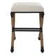 preview thumbnail 8 of 9, Uttermost Firth Rustic Oatmeal Counter Stool - 18.75"W x 27.63"H x 18.75"D