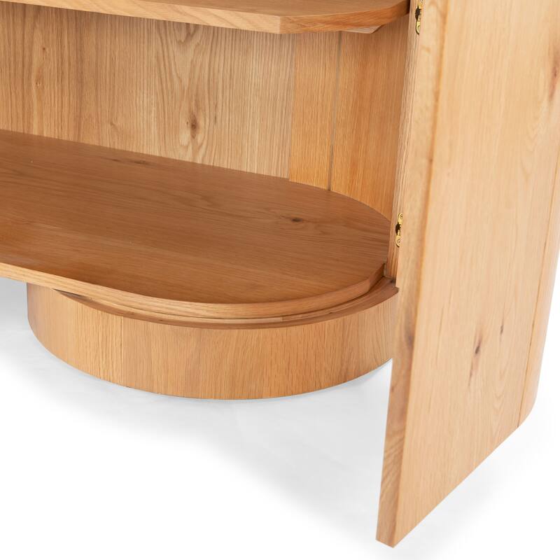 SAFAVIEH Couture Jesbelina Oval 4 Door Wood Sideboard - 71"W x 20"D x 30"H