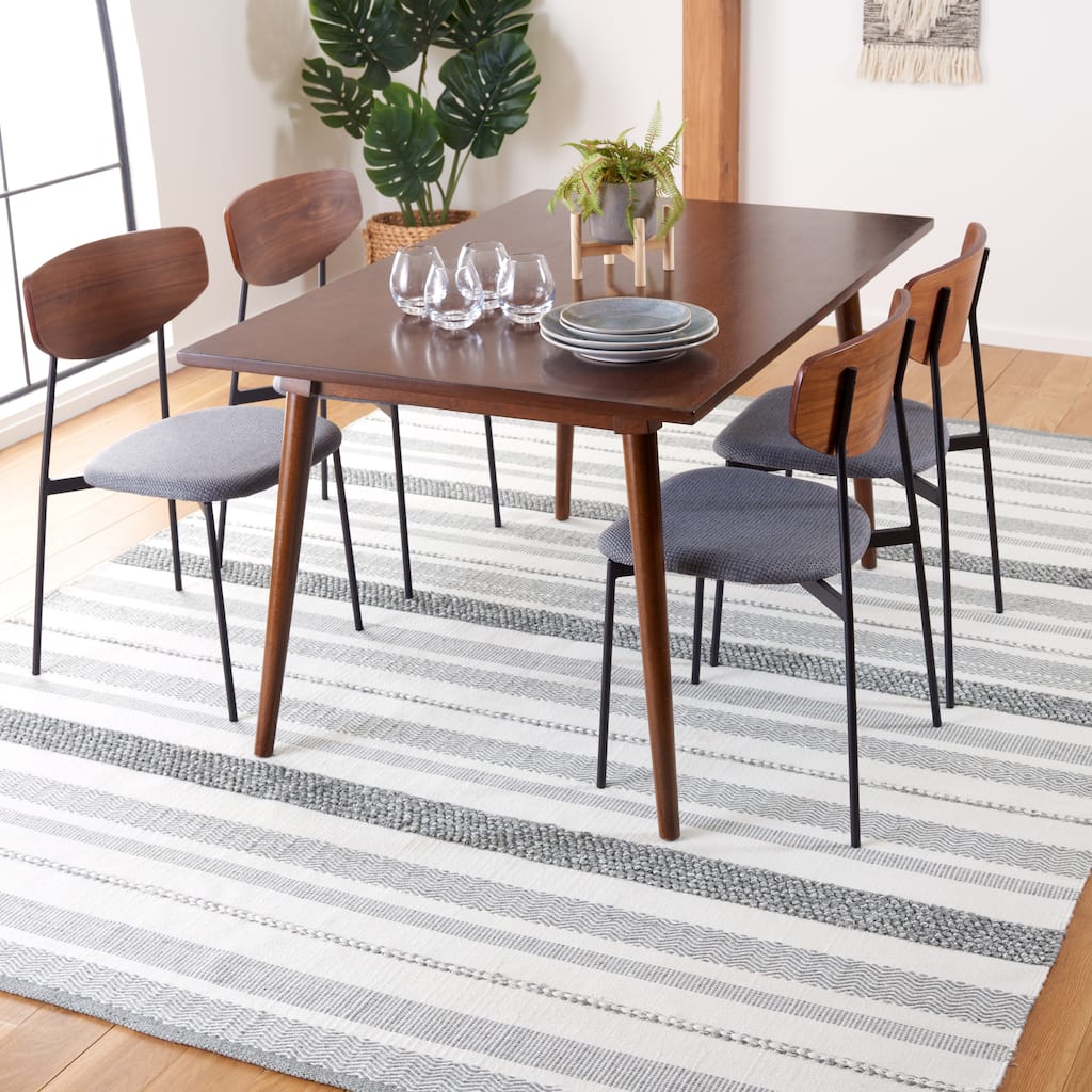 SAFAVIEH Handmade Kilim Dotchka Farmhouse Stripe Rug