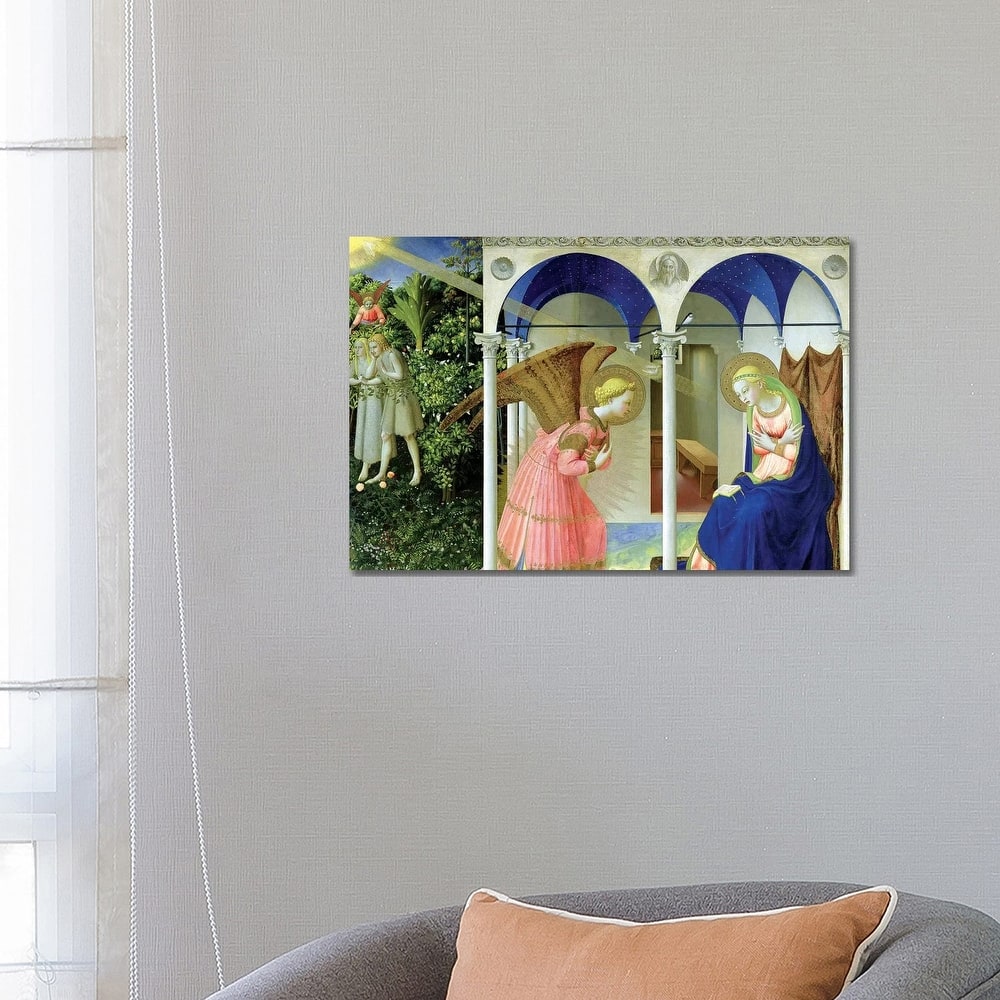iCanvas "The Annunciation, Convent of Santo Domenico in Fiesole, 1426 (Museo del Prado)" by Fra Angelico Canvas Print