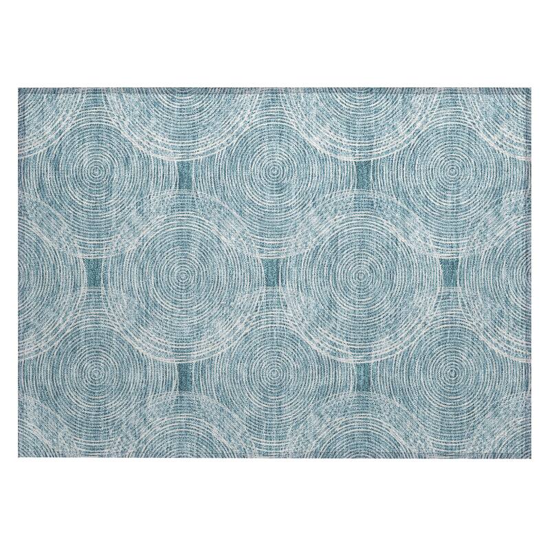 Machine Washable Indoor/ Outdoor Modern Pune Chantille Rug