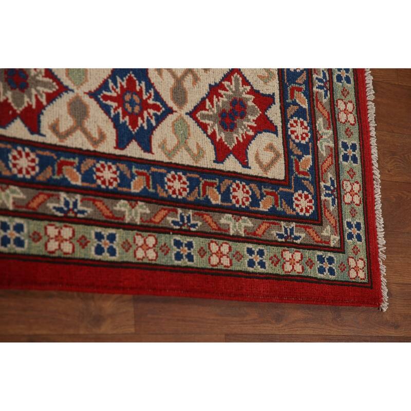 Traditional Kazak Oriental Area Rug Hand-Knotted Wool Carpet - 8'5" x 11'5"
