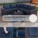 preview thumbnail 19 of 99, Outdoor Patio Furniture Set, All Weather PE Wicker Sectional Conversion Sofa set with Firepit(Optional)