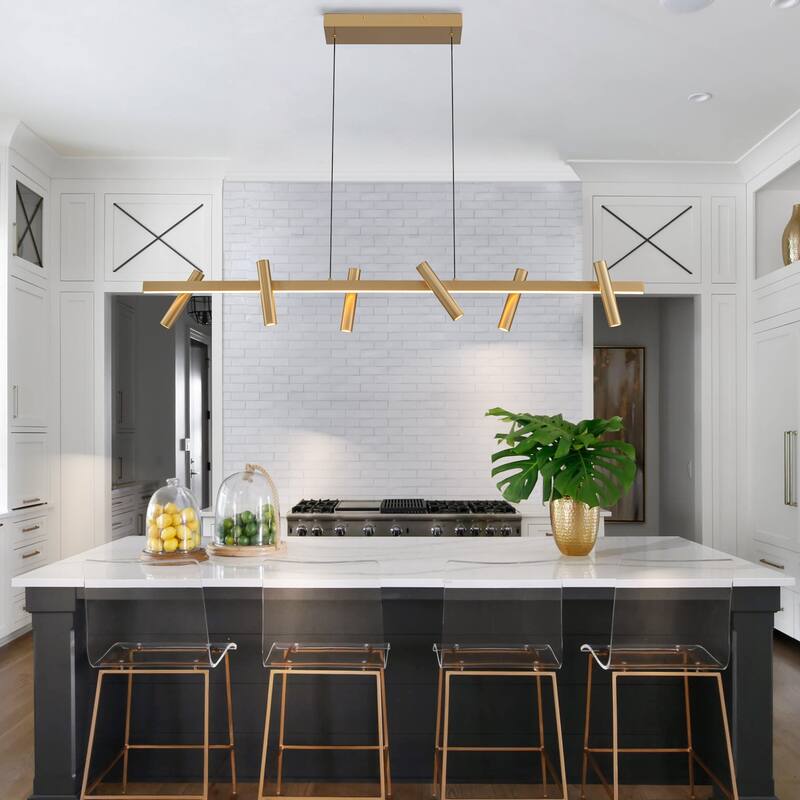 6 Light Modern Industrial LED Track Lighting Kit Industrial Adjustable Linear Spotlights - W47.24"