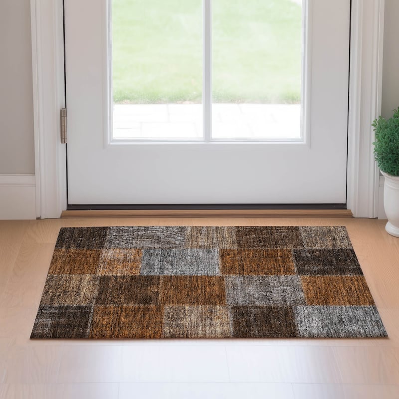 Premium Washable Super Soft Vintage Global Mayfield Rug - Paprika - 1' 8" x 2' 6" - Rectangle