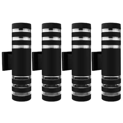 Modern Outdoor Wall Lighting Cylinder/Square Armed Sconces(4 Pack)