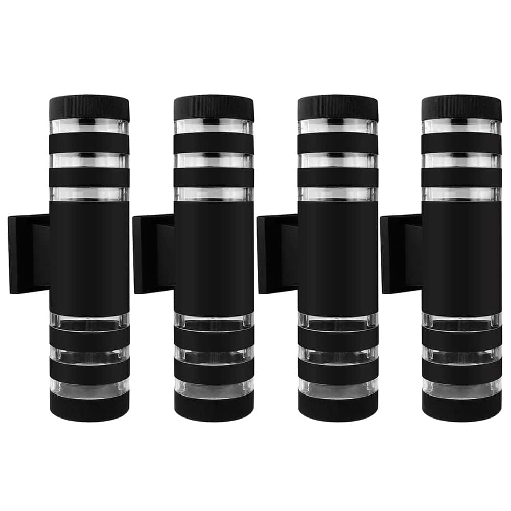 Modern Outdoor Wall Lighting Cylinder/Square Armed Sconces(4 Pack)