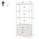 preview thumbnail 6 of 16, 4-Tier White Bookshelf with 2 Drawers, Etagere Standard Book Shelves Display Shelf for Home Office - 60”H x 23.6”L x 15.7”W