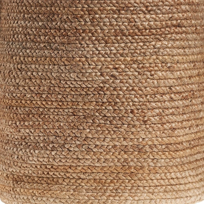 LR Home Montego Solid Natural Jute Decorative Storage Basket (17 in.) - 17" x 17" x 17"
