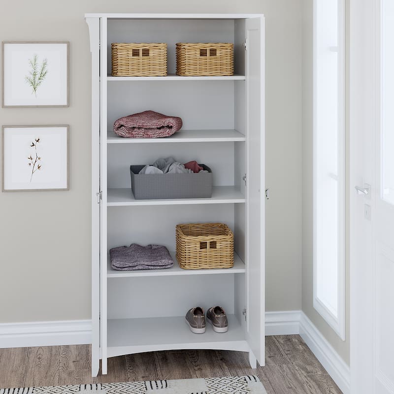 Salinas Tall Storage Cabinet with Doors by Bush Furniture