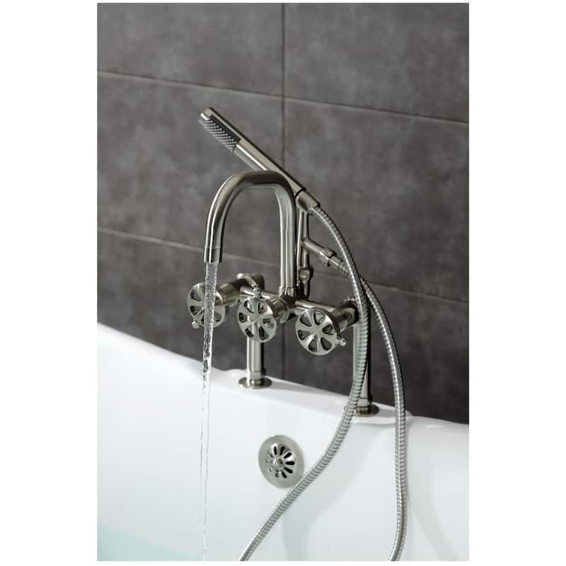 Kingston Brass AE840.RX Belknap Deck Mounted Tub Filler with Built-In