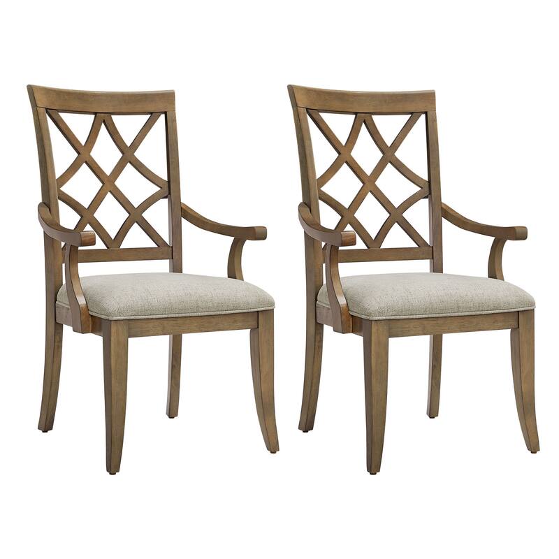 7 Pcs Wooden Furniture Set, Dining Table Set for 6, Rectangular Extendable Kitchen Table and 6 Upholstered Dining Chairs