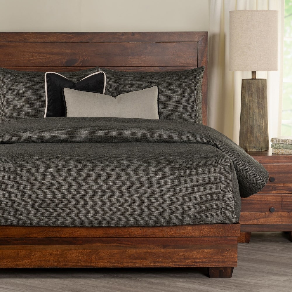 Performance Tweed Bed-Cap Comforter Set with Tailored Corners