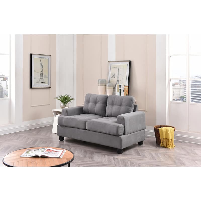 Sandridge Microsuede Loveseat - Grey