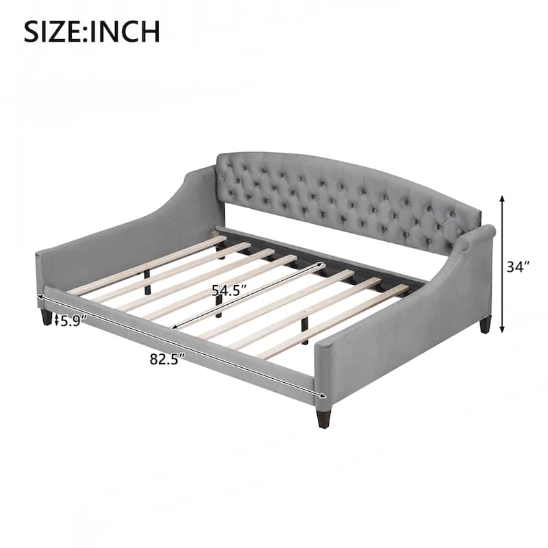Modern Luxury Tufted Button Daybed, Full