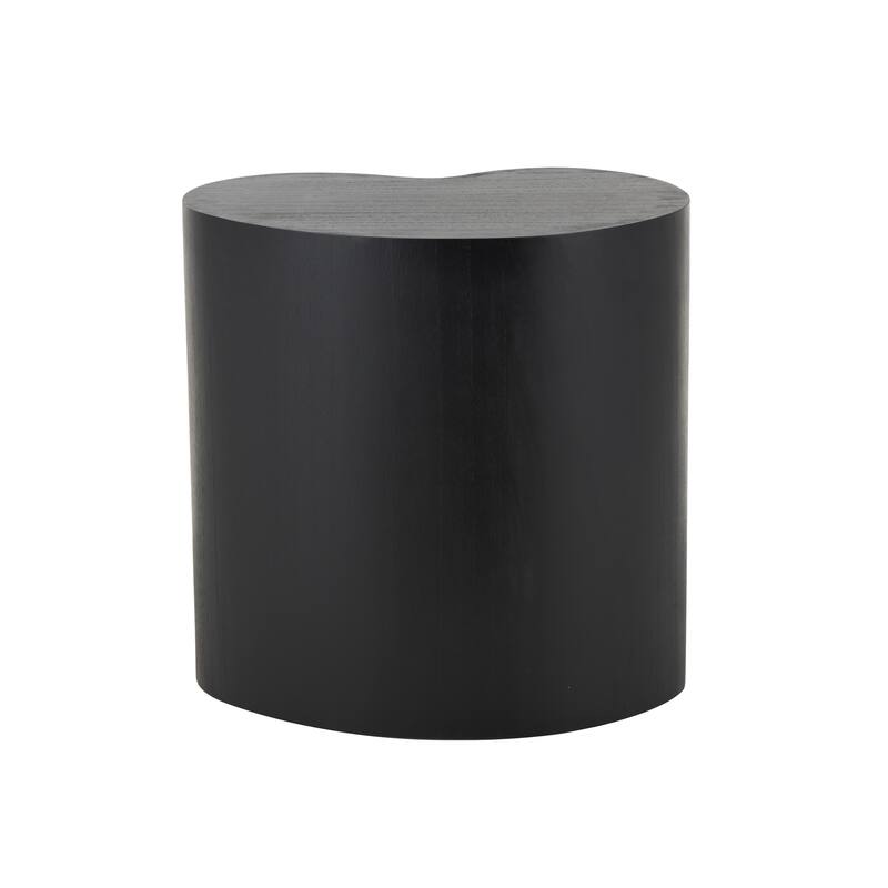 Black or Brown Wood Heart Inspired Side End Accent Table